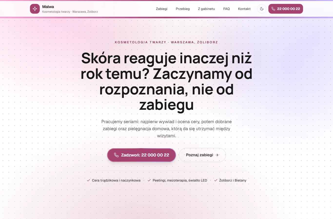 Przykład: Malwa — kosmetologia