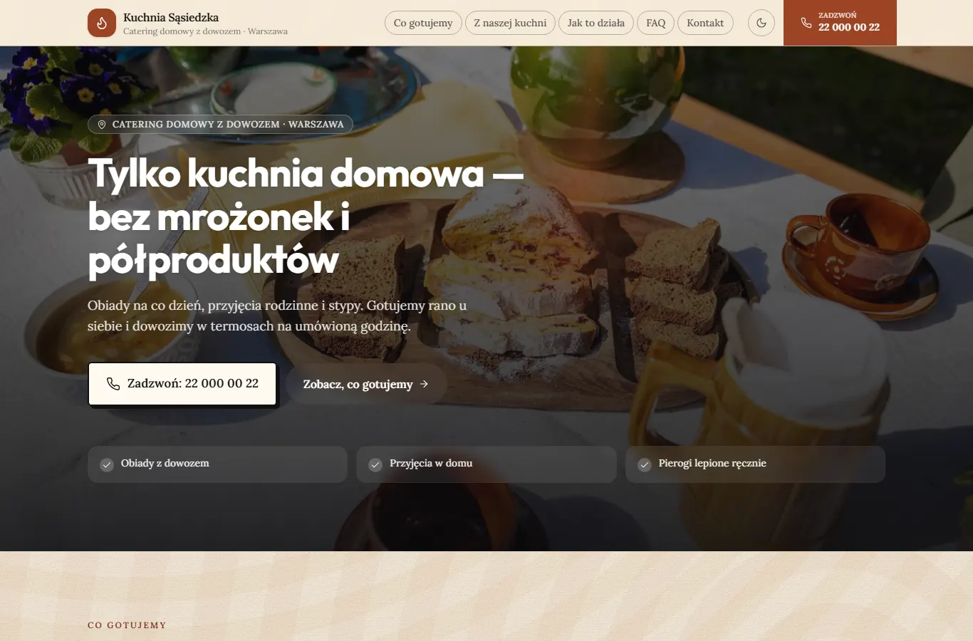 Przykład: Kuchnia Sąsiedzka — catering